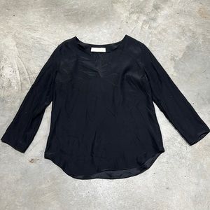 Amanda Uprichard brand Black silk pull‎ over /size S/C-60